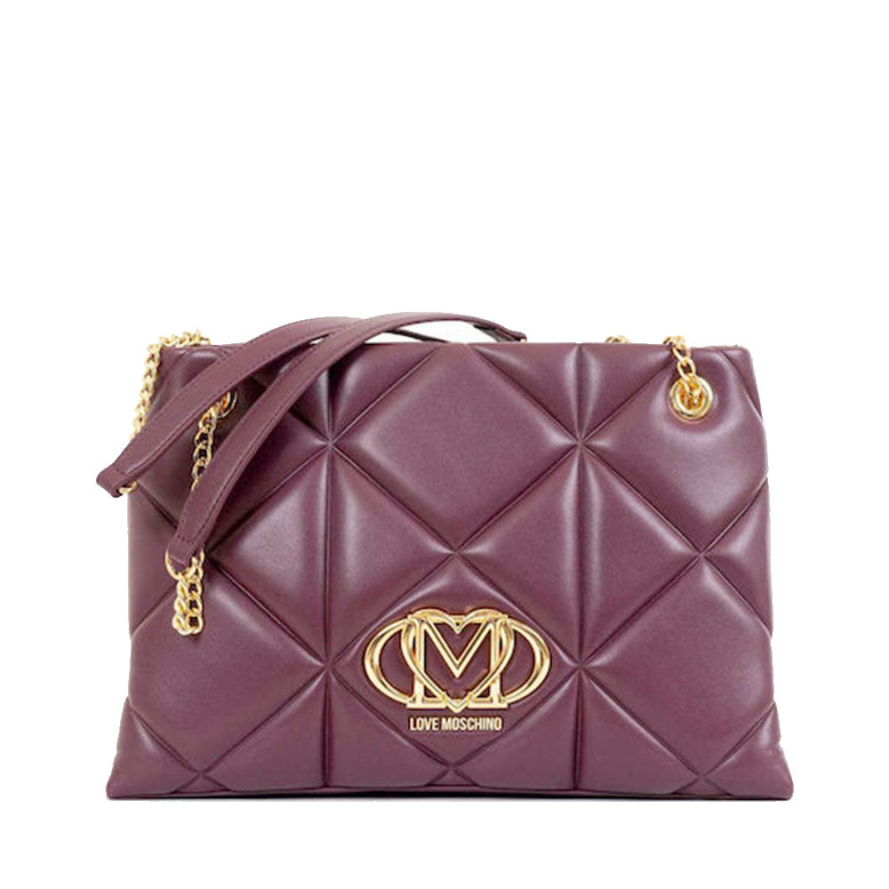 Shopping Bag Trapuntata LOVE MOSCHINO linea Embossed color Vino