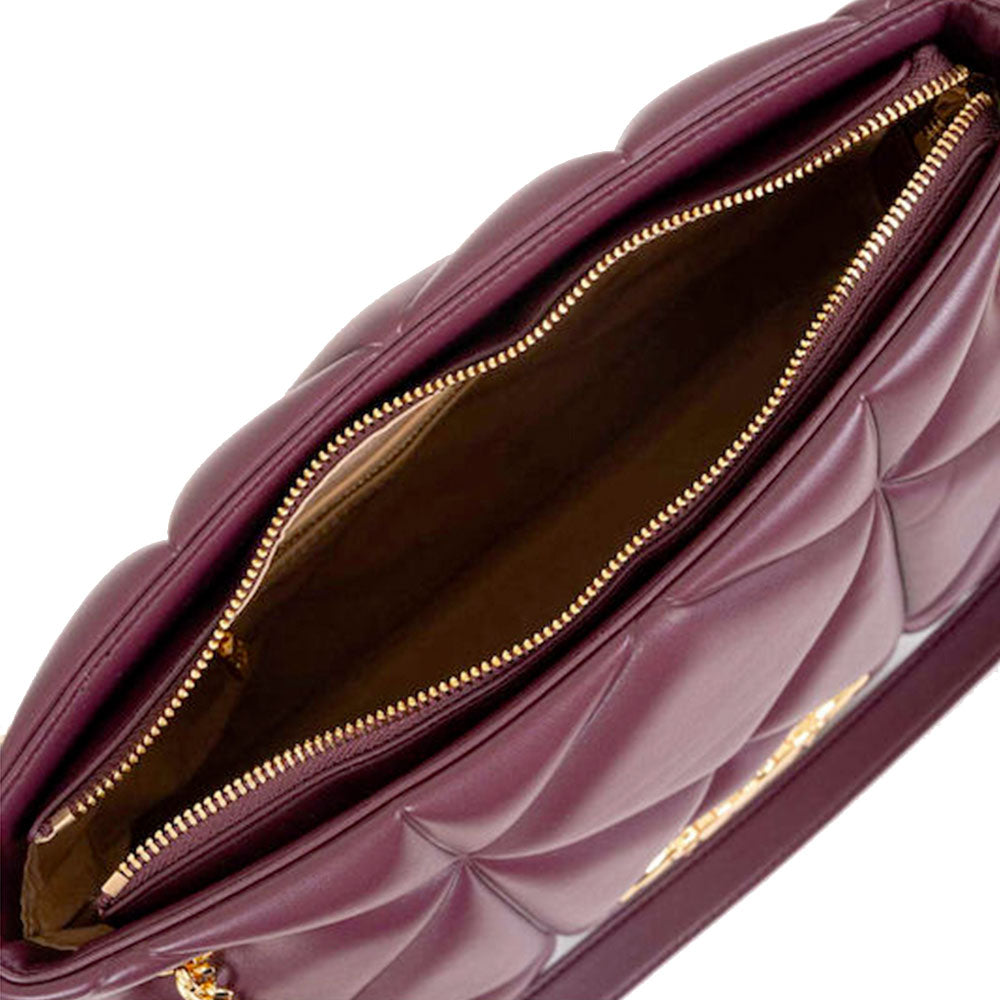 Shopping Bag Trapuntata LOVE MOSCHINO linea Embossed color Vino