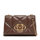 Borsa a Spalla e a Tracolla Trapuntata LOVE MOSCHINO linea Embossed Marrone