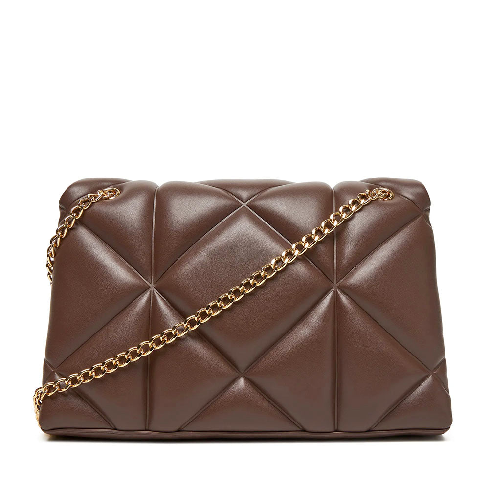 Borsa a Spalla e a Tracolla Trapuntata LOVE MOSCHINO linea Embossed Marrone