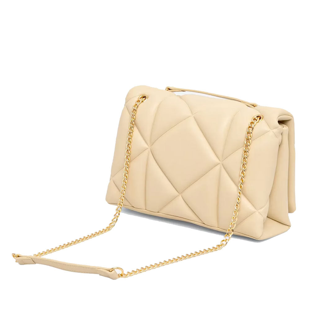 Borsa a Spalla e a Tracolla Trapuntata LOVE MOSCHINO linea Embossed color Burro