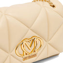 Borsa a Spalla e a Tracolla Trapuntata LOVE MOSCHINO linea Embossed color Burro
