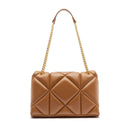 Gesteppte Damen-Schulter- und Umhängetasche LOVE MOSCHINO Modell Embossed in Kastanienbraun