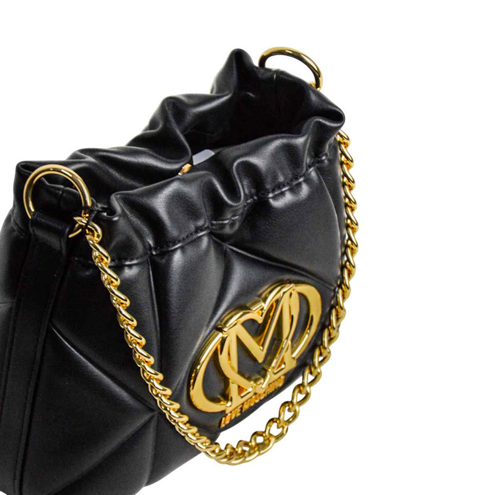 Borsa a Secchiello Trapuntata LOVE MOSCHINO linea Embossed Nera