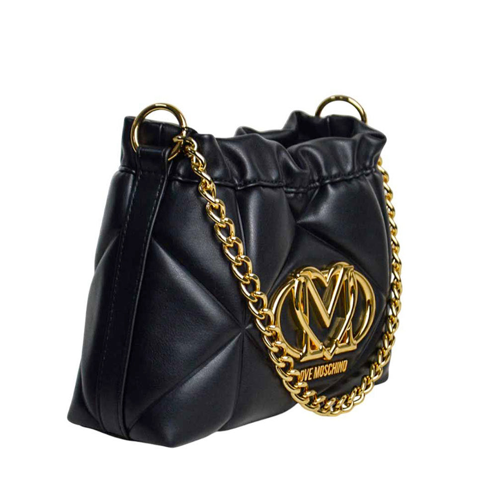Borsa a Secchiello Trapuntata LOVE MOSCHINO linea Embossed Nera