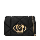 Clutch con Tracolla LOVE MOSCHINO in Tessuto Soft Nero