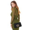 Clutch con Tracolla LOVE MOSCHINO in Tessuto Soft Nero