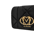 Clutch con Tracolla LOVE MOSCHINO in Tessuto Soft Nero