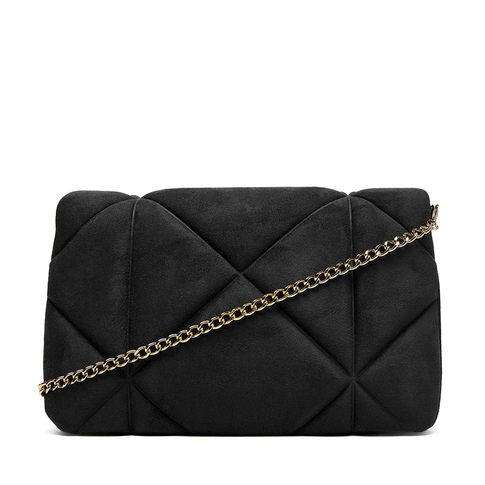 Clutch con Tracolla LOVE MOSCHINO in Tessuto Soft Nero