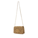 Clutch con Tracolla LOVE MOSCHINO in Tessuto Soft color Sabbia