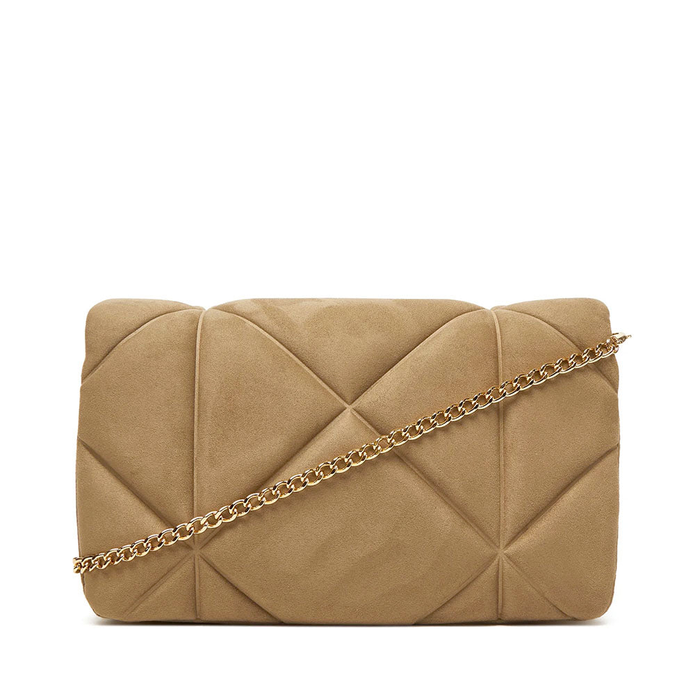 Clutch con Tracolla LOVE MOSCHINO in Tessuto Soft color Sabbia