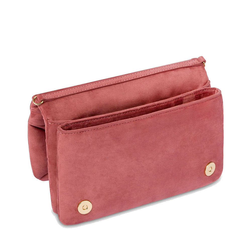 Clutch con Tracolla LOVE MOSCHINO in Tessuto Soft Rosa Antico