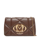 Clutch Trapuntata con Tracolla LOVE MOSCHINO linea Embossed Marrone