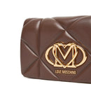Clutch Trapuntata con Tracolla LOVE MOSCHINO linea Embossed Marrone