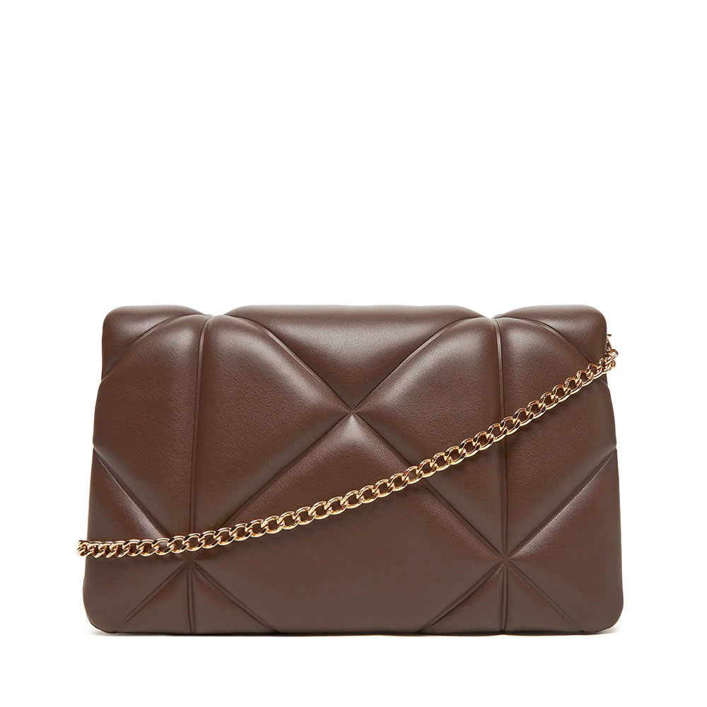 Clutch Trapuntata con Tracolla LOVE MOSCHINO linea Embossed Marrone