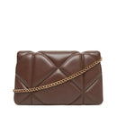 Clutch Trapuntata con Tracolla LOVE MOSCHINO linea Embossed Marrone