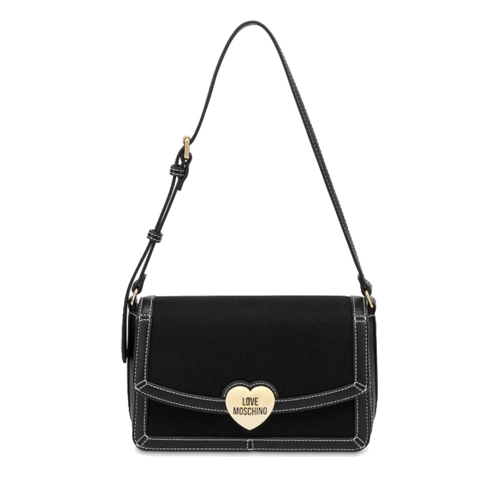 Borsa Donna a Spalla LOVE MOSCHINO in Canvas Nera