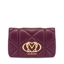 Clutch Trapuntata con Tracolla LOVE MOSCHINO linea Embossed color Vino