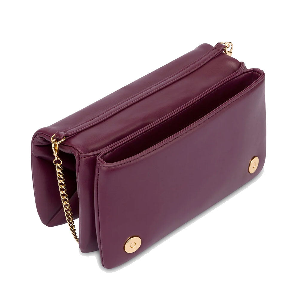 Clutch Trapuntata con Tracolla LOVE MOSCHINO linea Embossed color Vino