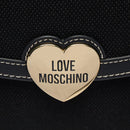 LOVE MOSCHINO Damen-Einkaufstasche aus schwarzem Canvas