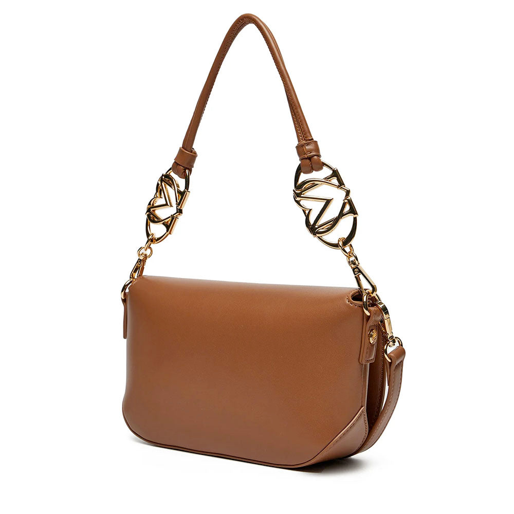 Borsa Donna a Spalla con Tracolla LOVE MOSCHINO linea Jewel color Cammello