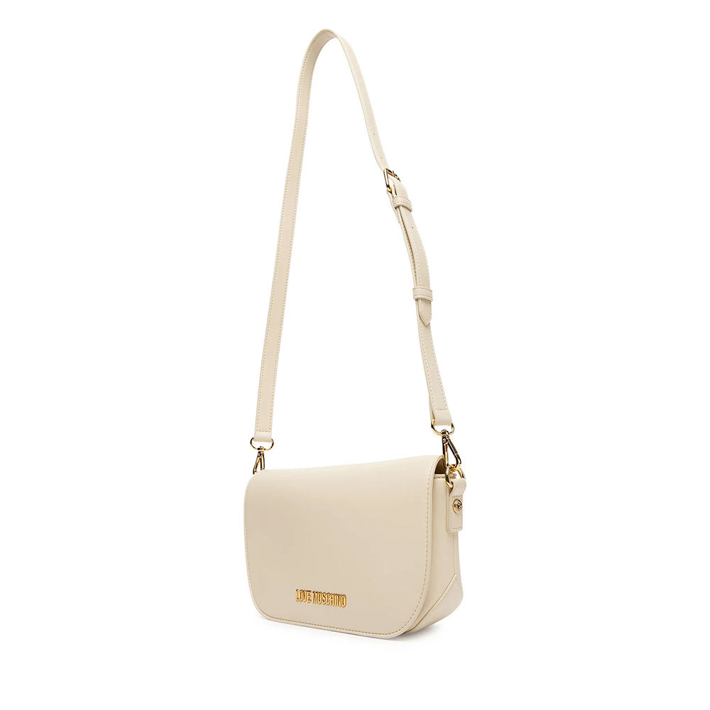 Borsa Donna a Spalla con Tracolla LOVE MOSCHINO linea Jewel Avorio