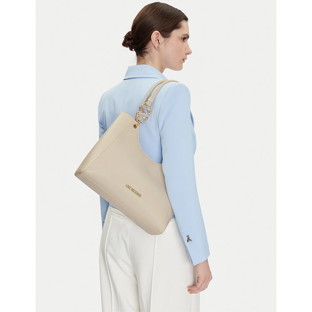Shopping Bag LOVE MOSCHINO linea Jewel Avorio