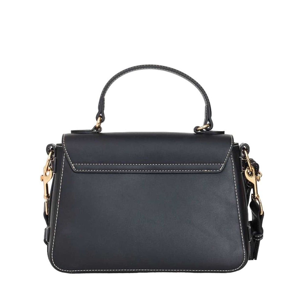 Borsa a Mano con Tracolla LOVE MOSCHINO linea Logo Eyelet Nera