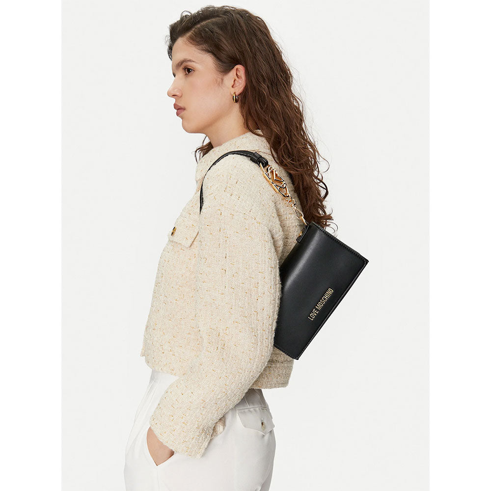 Borsa Donna a Spalla LOVE MOSCHINO linea Jewel Nera