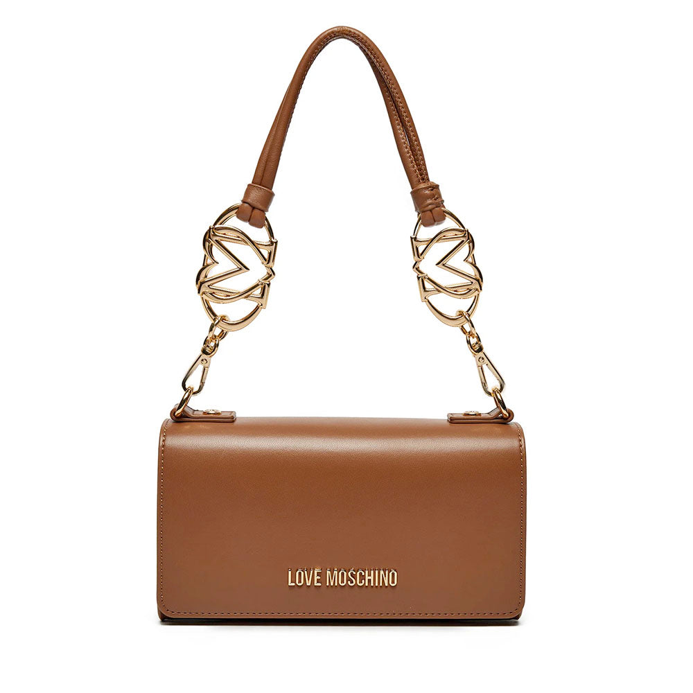 Borsa Donna a Spalla LOVE MOSCHINO linea Jewel color Cammello