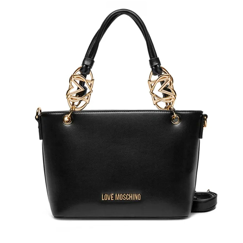 Borsa Donna a Mano con Tracolla LOVE MOSCHINO linea Jewel Nera