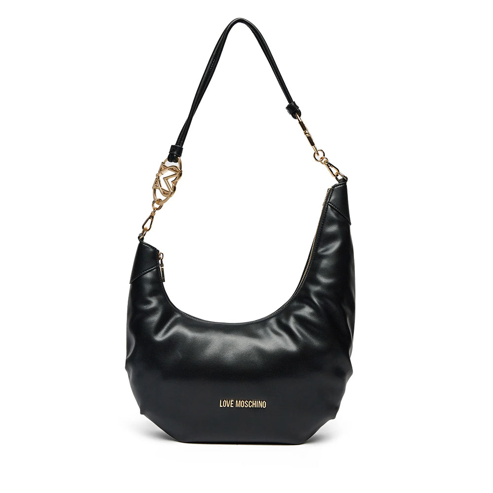 Hobo Bag Asimmetrica LOVE MOSCHINO linea Jewel Nera