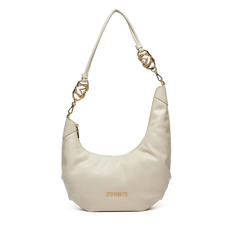 Hobo Bag Asimmetrica LOVE MOSCHINO linea Jewel Avorio