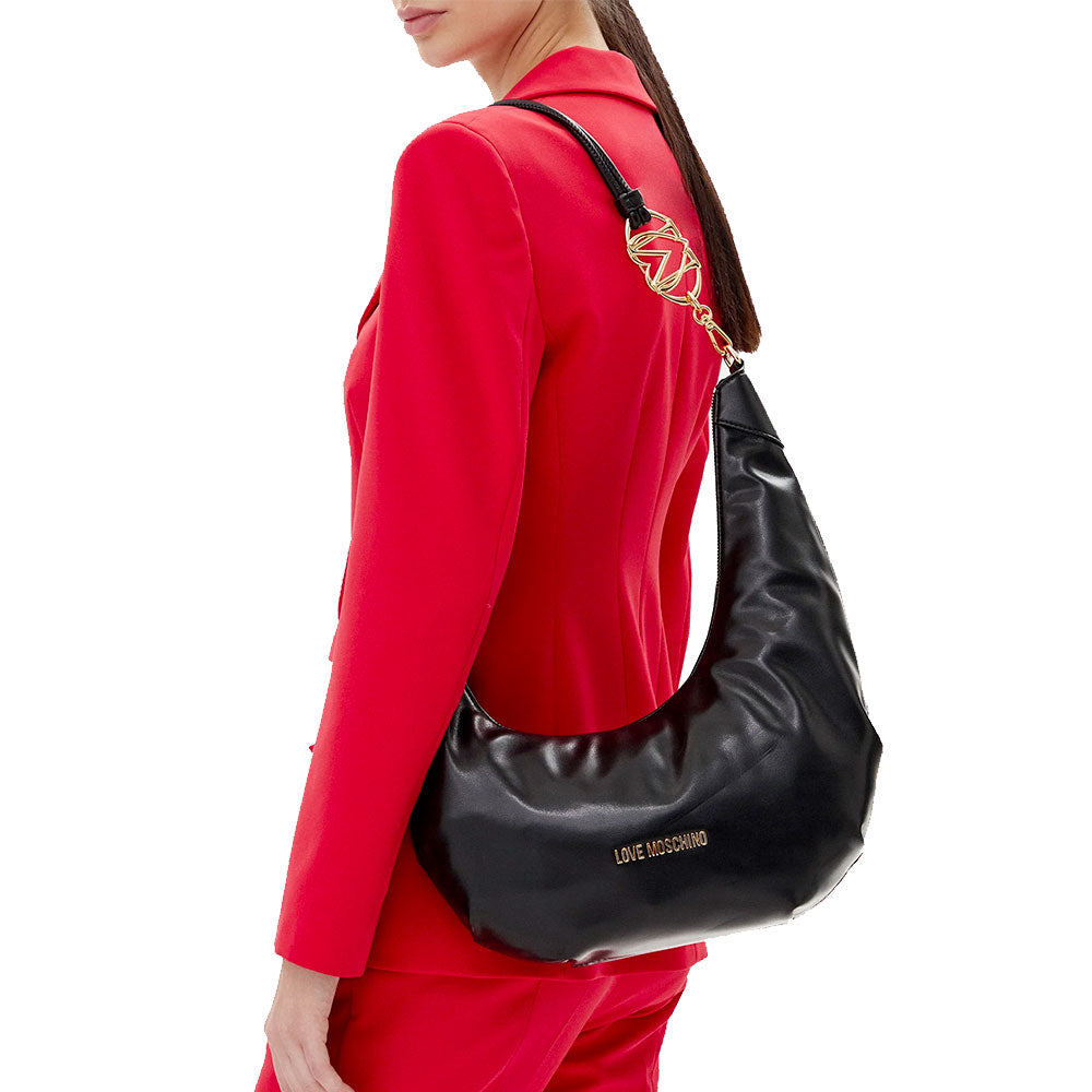 LOVE MOSCHINO Jewel Linie 
Hobo Bag Asymmetrisch in Schwarz