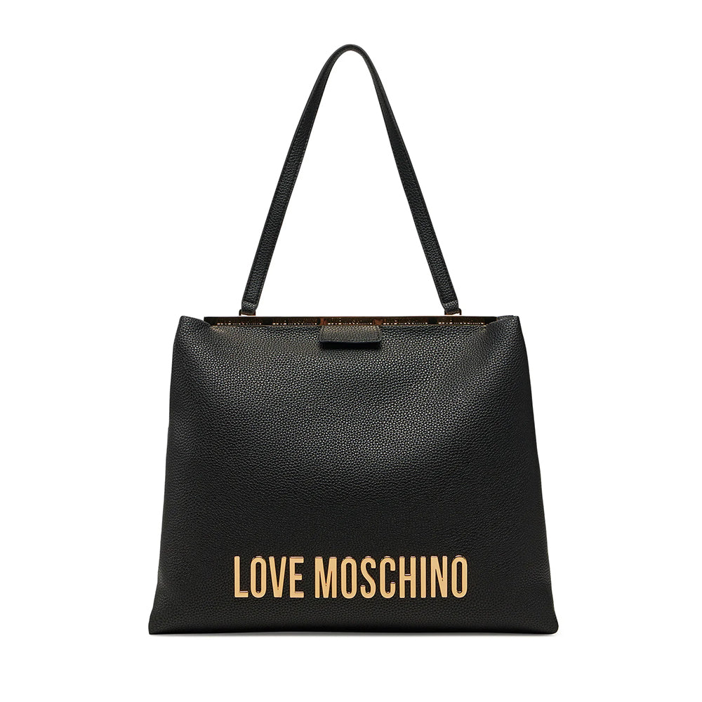 Borsa a Spalla LOVE MOSCHINO linea Lettering Logo Nero