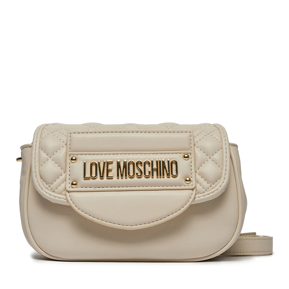 Borsa a Tracolla LOVE MOSCHINO linea Quilted Tab Avorio