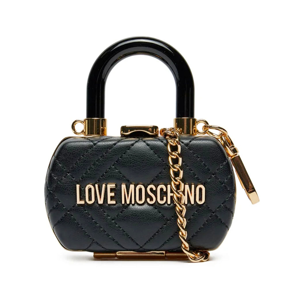 Clutch a Bauletto LOVE MOSCHINO linea Quilted Trapuntato Nero