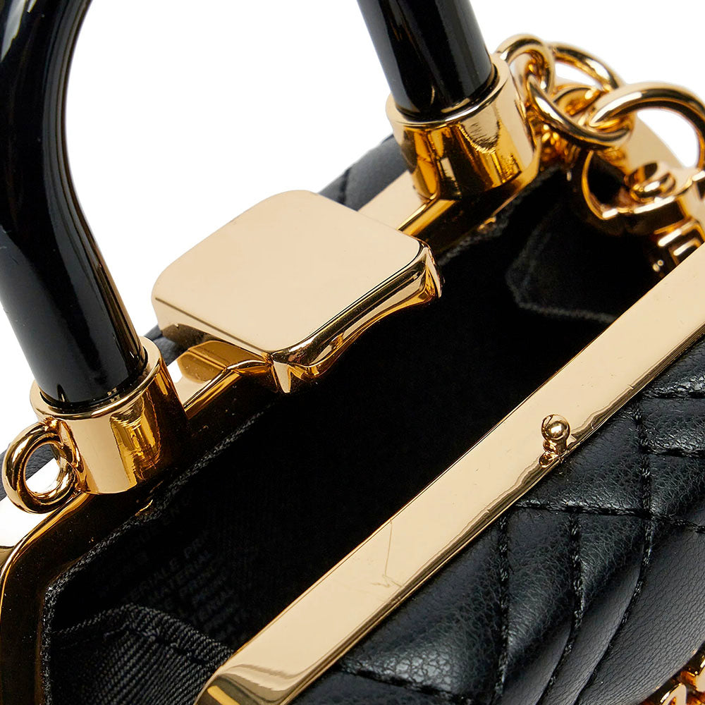 Clutch a Bauletto LOVE MOSCHINO linea Quilted Trapuntato Nero