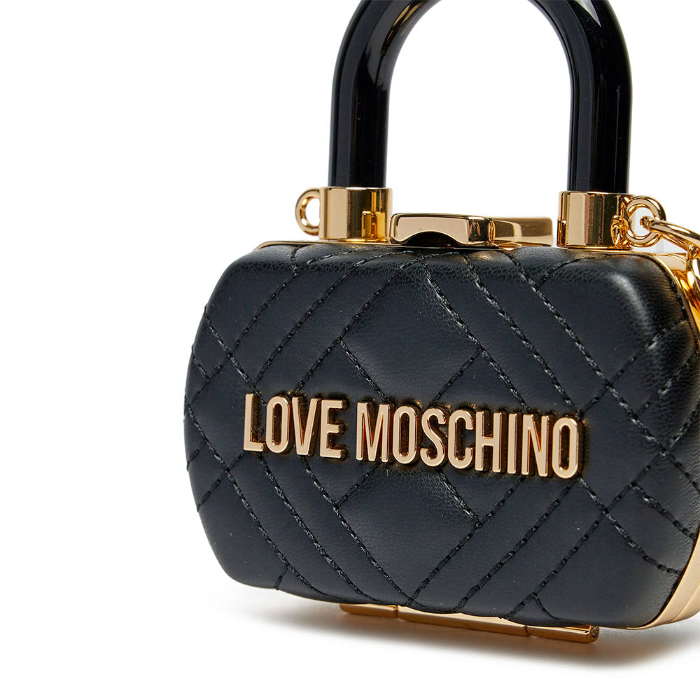 Clutch a Bauletto LOVE MOSCHINO linea Quilted Trapuntato Nero