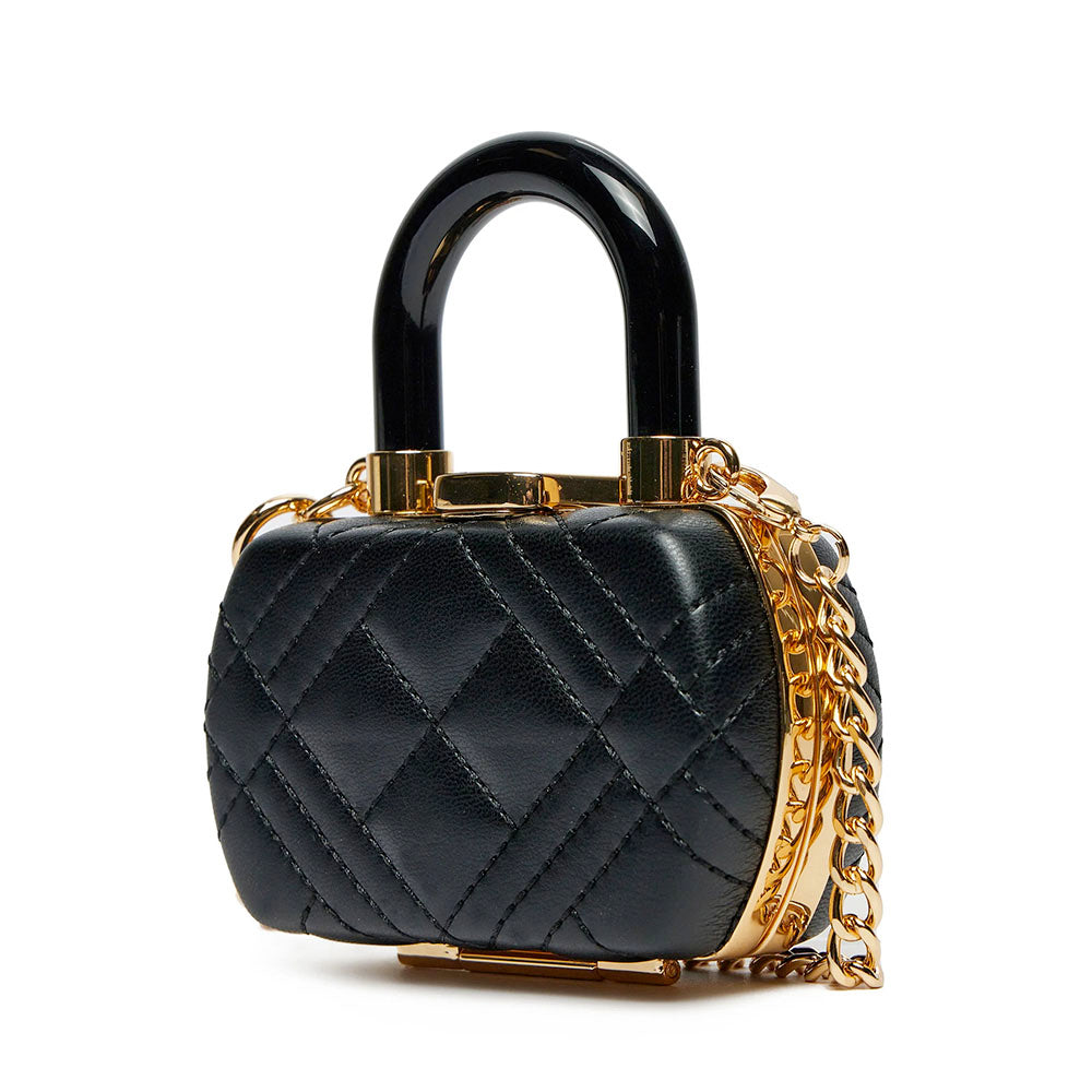 Clutch a Bauletto LOVE MOSCHINO linea Quilted Trapuntato Nero