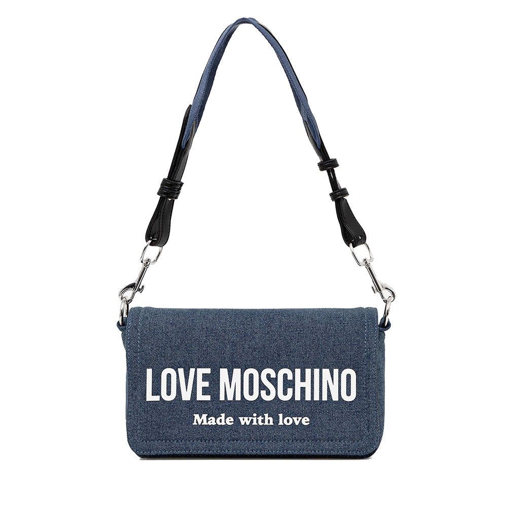 Borsa Donna a Spalla LOVE MOSCHINO in Denim Blu