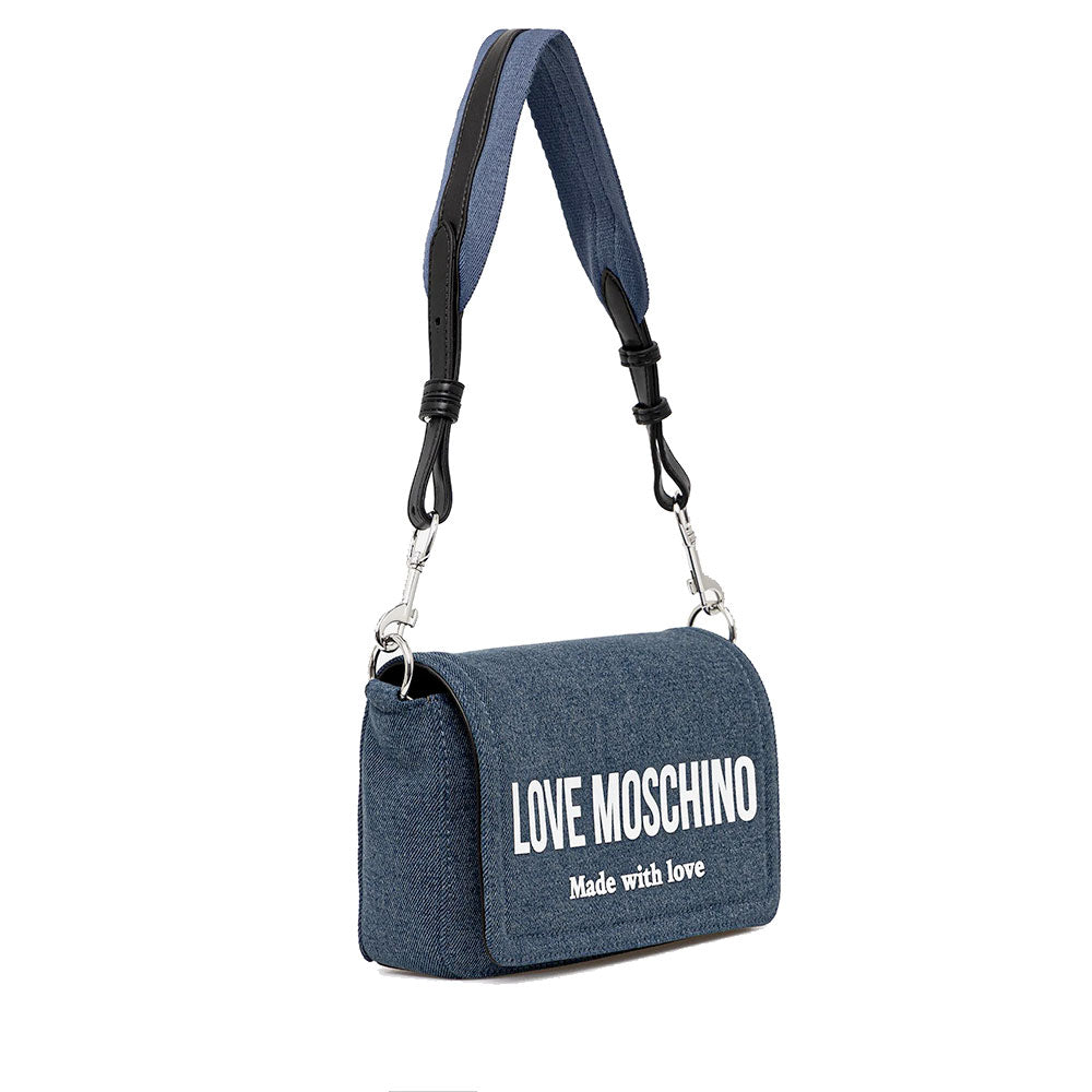 Borsa Donna a Spalla LOVE MOSCHINO in Denim Blu