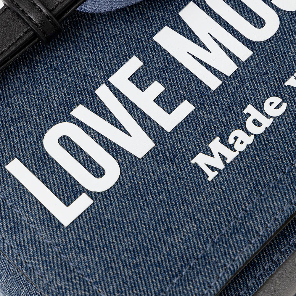 Borsa Donna a Spalla LOVE MOSCHINO in Denim Blu