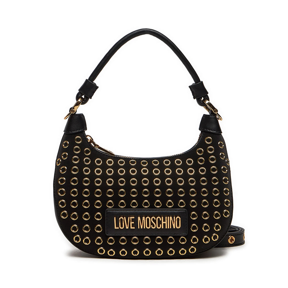 LOVE MOSCHINO GLAM UP LINIE Handtasche Hobo Bag in Schwarz