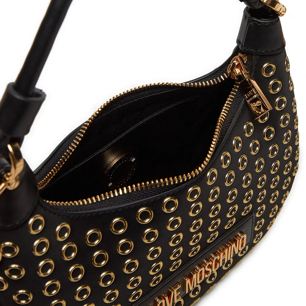 LOVE MOSCHINO Handtasche Hobo Bag Glam Up Linie Schwarz