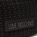 LOVE MOSCHINO Schwarze Glam Up Line Hand-Hobo-Tasche mit Gunmetal-Logo