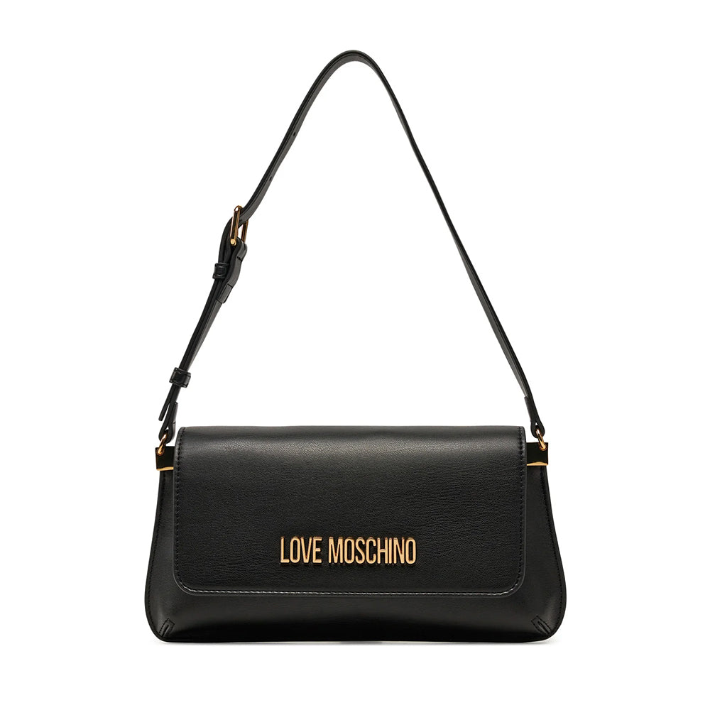 LOVE MOSCHINO LOGO LETTERING
Flache Umhängetasche in Schwarz
