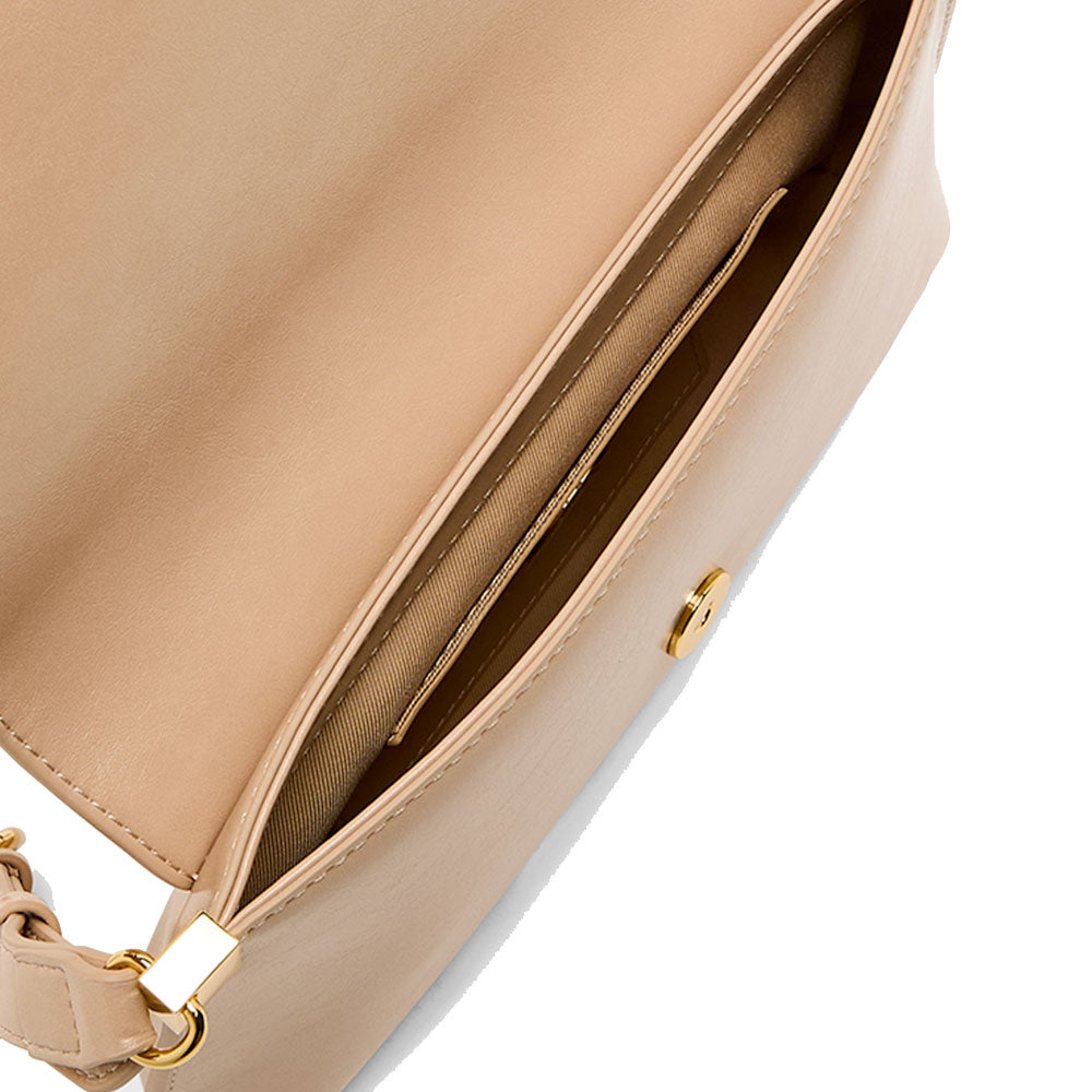 Borsa Piatta a Spalla LOVE MOSCHINO linea Lettering Logo Nude