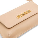 Borsa Piatta a Spalla LOVE MOSCHINO linea Lettering Logo Nude