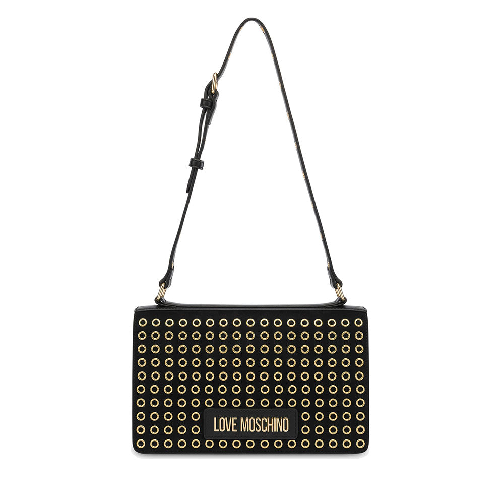 LOVE MOSCHINO Damen Umhängetasche Glam Up Linie Schwarz